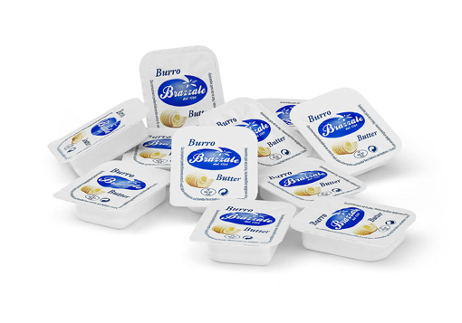 Picture of Brazzale butter in single-dose trays of 8g and 10g